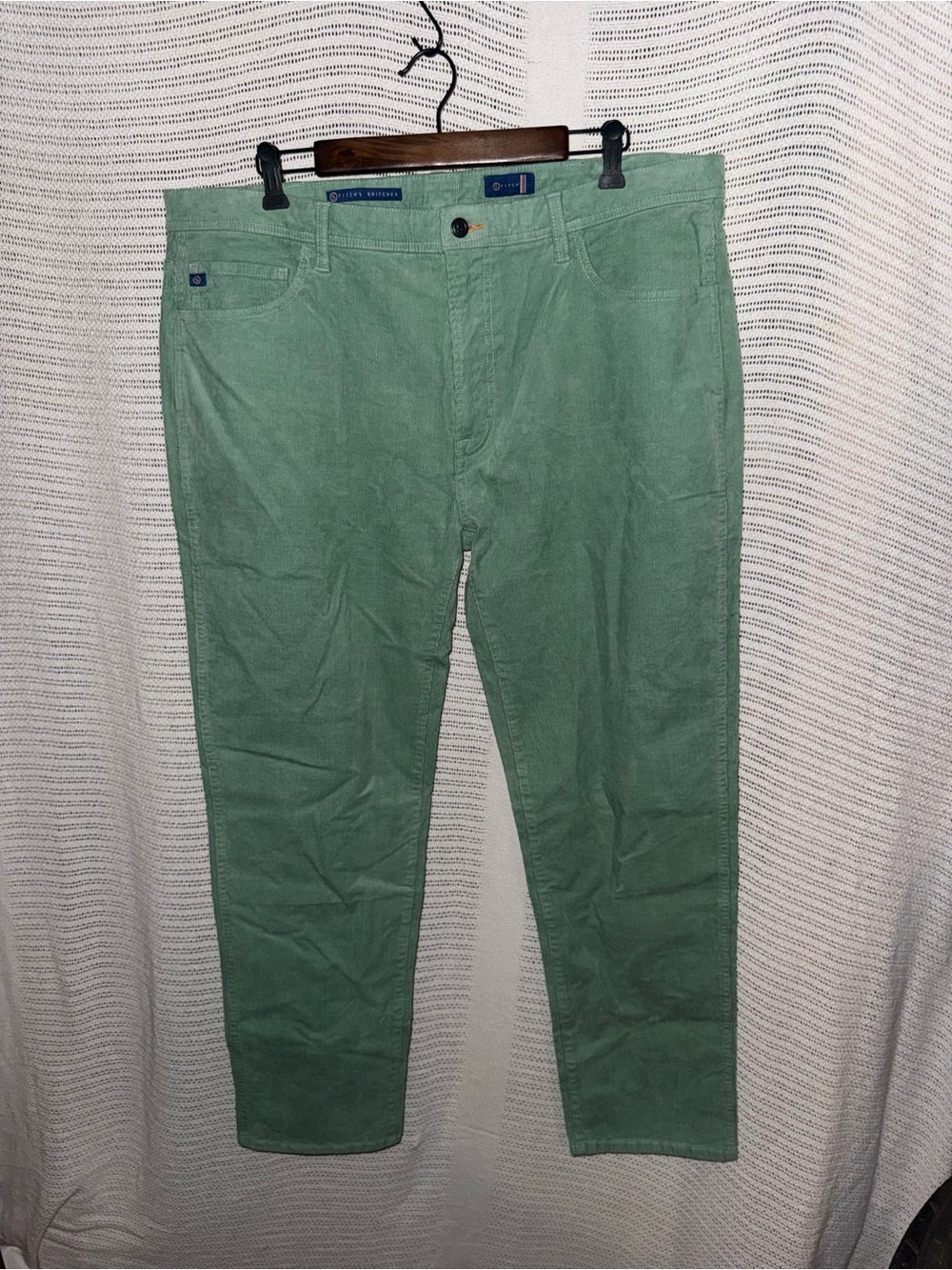 Men's Green Corduroy Pants - Classic Fit